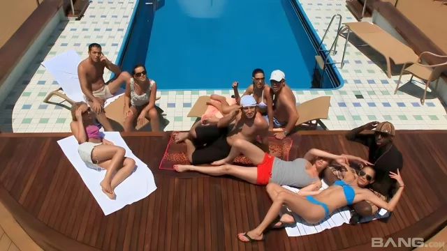 Aliz And Nataly Von Score Some Dick On The Lido Deck