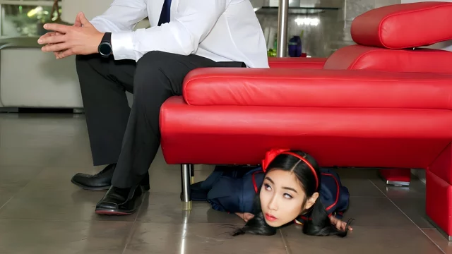 Tiny thief asian school girl caught in house owner raped hard sex